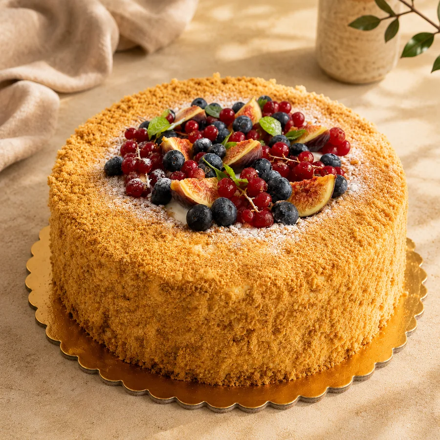 Honey Cake With Berries